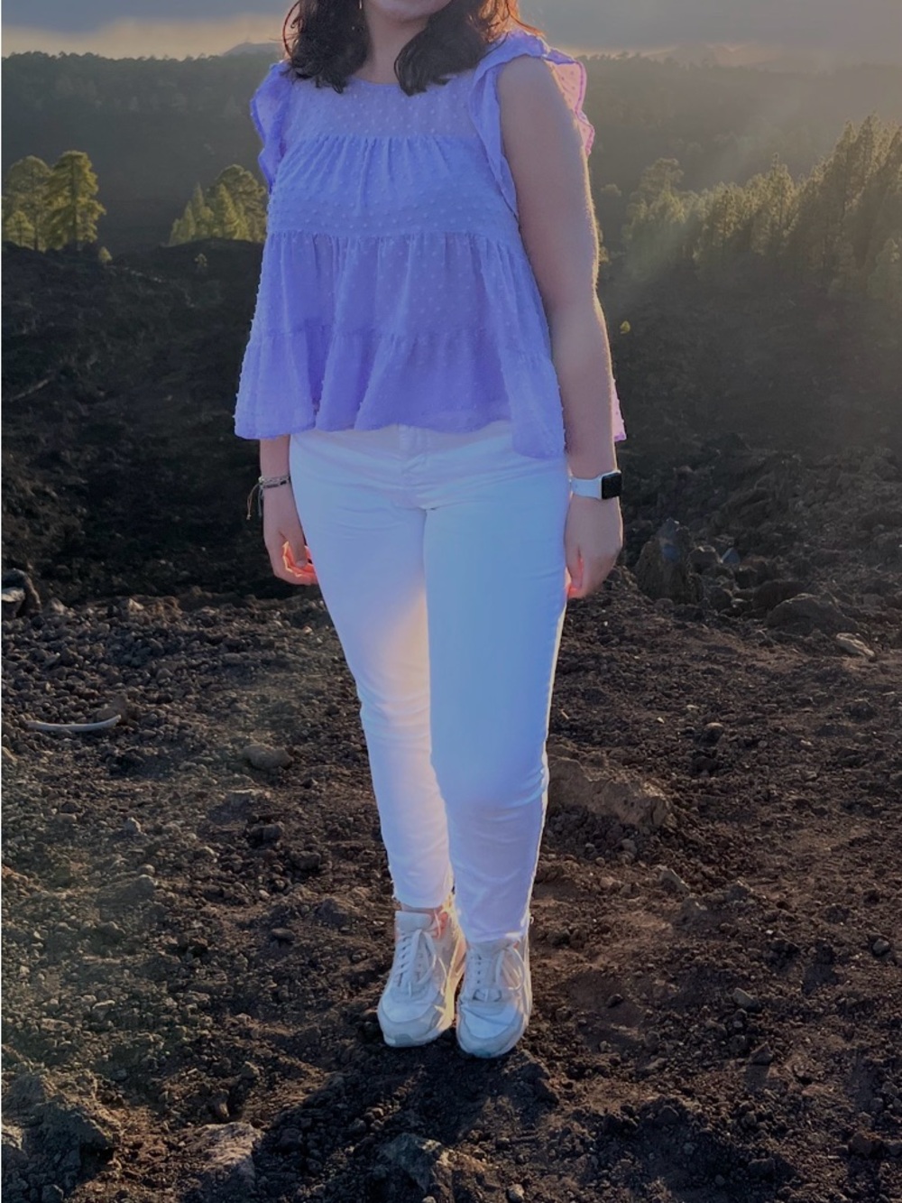 Lavender Ruffle Sleeve Top - Picture 5 of 5